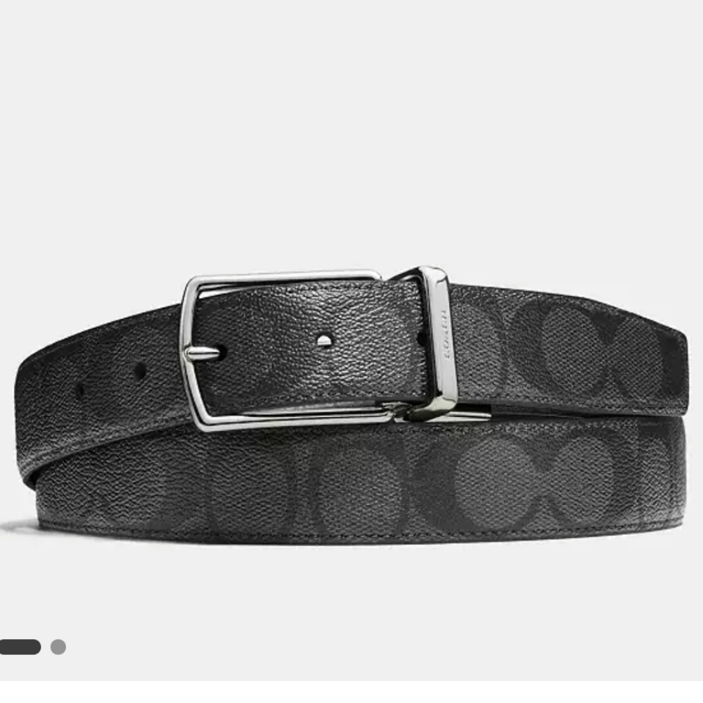 Coach,Harness Buckle Cut To Size Reversible Belt
